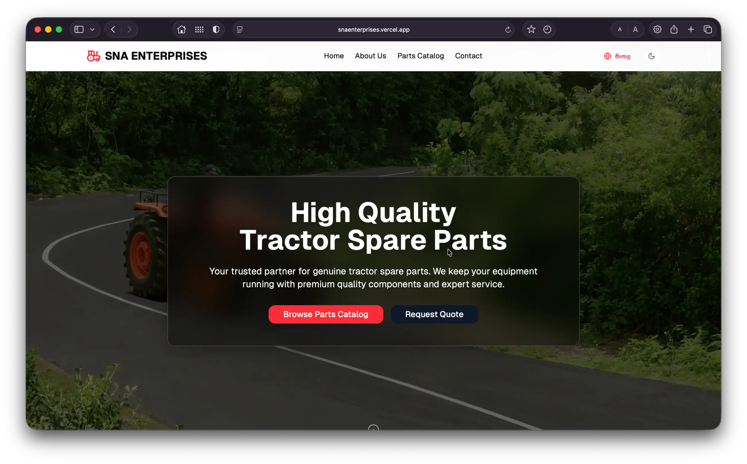 Tractorparts.lk E-commerce Website preview 1